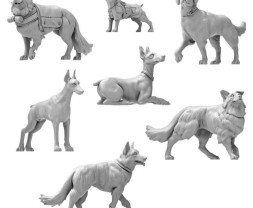 3D Printed Set War Dogs – wydrukowane w 3D psy wojenne (7 szt.)