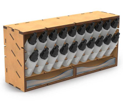 Modular Paint Rack – modułowy organizer Compact na butelki GSW o pojemności 17 ml (pionowy)