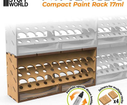 Modular Paint Rack – modułowy organizer Compact na butelki GSW o pojemności 17 ml (pionowy)