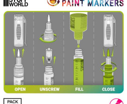 Markery Green Stuff World z wymiennymi końcówkami, rozmiar #2 (5 szt.)