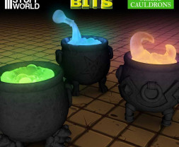 3D Printed Set Magic Cauldrons for 3mm LEDs – magiczne kotły drukowane w technologii 3D do diod LED 3 mm (5 szt.)