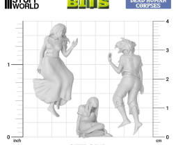 3D Printed Set Dead Human Corpses – wydrukowane w 3D zwłoki ludzkie (8 szt.)