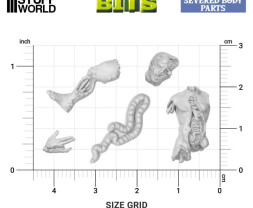 3D Printed Severed Body Parts 1:48 - Drukowane w 3D odcięte części ciała (30 szt.)
