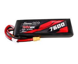 GENS ACE G-TECH LIPO HARDCASE- 2S 7600 mAh (60C) s PC material case s konektorem XT-60