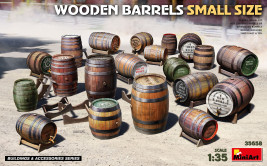1:35 Wooden Barrels Small Size