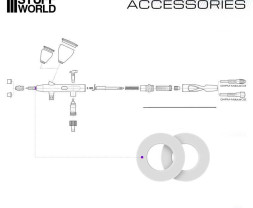 Airbrush O-kroužky trysky Gaahleri pro Mobius (2 ks)