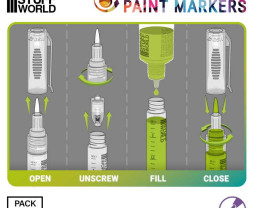 Markery Green Stuff World z wymiennymi końcówkami, rozmiar #1 (5 szt.)