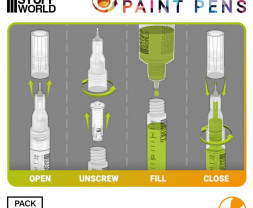 Markery Green Stuff World z wymiennymi końcówkami, rozmiar #0,5 (6 szt.)