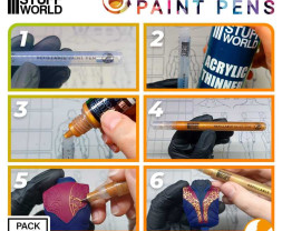 Markery Green Stuff World z wymiennymi końcówkami, rozmiar #0,5 (6 szt.)