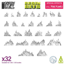 3D Printed Set Small Fire Flames – małe płomienie drukowane w 3D (24 szt.)