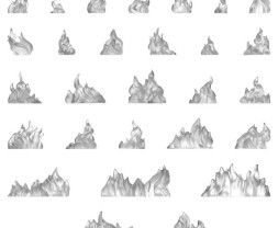 3D Printed Set Small Fire Flames – małe płomienie drukowane w 3D (24 szt.)