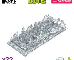 3D Printed Set Small Fire Flames – małe płomienie drukowane w 3D (24 szt.)