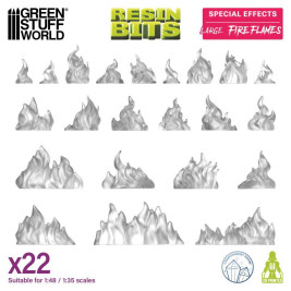 3D Printed Set Large Fire Flames – Małe płomienie drukowane w 3D (22 szt.)