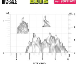 3D Printed Set Large Fire Flames – Małe płomienie drukowane w 3D (22 szt.)