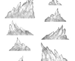 3D Printed Set Ice Waves – fale lodowe drukowane w 3D (8 szt.)