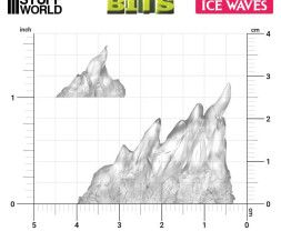 3D Printed Set Ice Waves – fale lodowe drukowane w 3D (8 szt.)