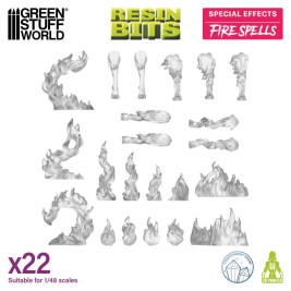 3D Printed Set Fire Spells – efekty ognia drukowane w 3D (22 szt.)