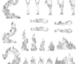 3D Printed Set Fire Spells – efekty ognia drukowane w 3D (22 szt.)