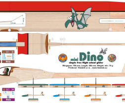 Hiesbök mini Dino – School Glider, Wingspan 780 mm (Kit)
