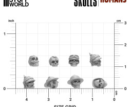 3D Printed Set Battlefield Resin Skulls – czaszki drukowane w 3D (1000 szt.)