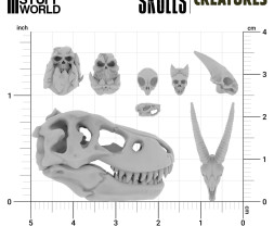 3D Printed Set Battlefield Creature Skulls – drukowane w 3D czaszki potworów (300 szt.)