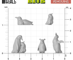 3D Printed Set Penguins – pingwiny drukowane w 3D (25 szt.)