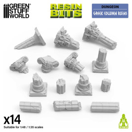 3D Printed Set Greek Column Ruins – ruiny starożytnych kolumn wydrukowane w 3D (14 szt.)