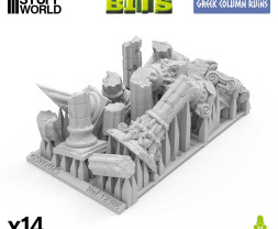 3D Printed Set Greek Column Ruins – ruiny starożytnych kolumn wydrukowane w 3D (14 szt.)