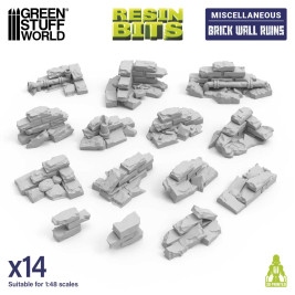 3D Printed Set Stone Wall Ruins – ruiny muru kamiennego do druku 3D (14 szt.)