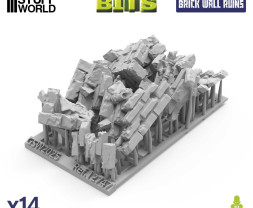 3D Printed Set Stone Wall Ruins – ruiny muru kamiennego do druku 3D (14 szt.)