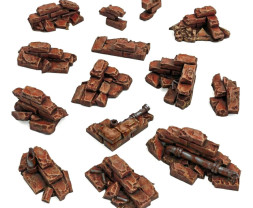 3D Printed Set Stone Wall Ruins – ruiny muru kamiennego do druku 3D (14 szt.)