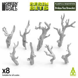 3D Printed Set Brokem Branches – połamane gałęzie drukowane w 3D (8 szt.)