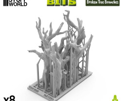 3D Printed Set Brokem Branches – połamane gałęzie drukowane w 3D (8 szt.)