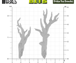 3D Printed Set Brokem Branches – połamane gałęzie drukowane w 3D (8 szt.)