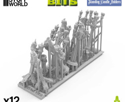 3D Printed Set Standing Candle Holders – zestaw świeczników drukowanych w 3D (12 szt.)