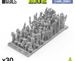 3D Printed Set Candle Holders – Zestaw świeczników drukowanych w 3D (30 szt.)
