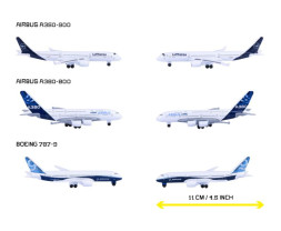 Metalowy samolot pasażerski Majorette - Boeing B787-9