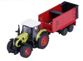 Majorette Agricultural machinery metal - Claas Arion 660 + Fliegel ASW 271 semi-trailer