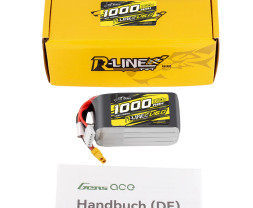 Gens ace LiPo Tattu R-Line V6 - 4S 1000mAh 14,8V 4S1P ST (160C) XT60 Plug