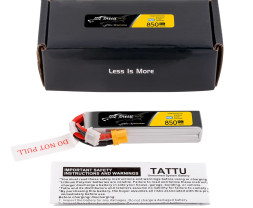 GENS ACE LiPo TATTU serie - 2S 850mAh 7.6V HV (95) XT30 Long-Pack
