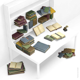  Books 1:35 3D printed set - 24x 3D tištěné knihy