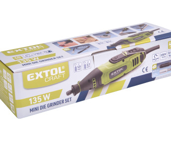 Extol Craft - Szlifierka prosta, 40 szt. akcesoriów, 135 W