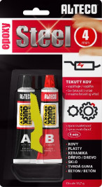ALTECO – 4-minutowy klej epoksydowy z wypełniaczem metalowym (2× 57 g)